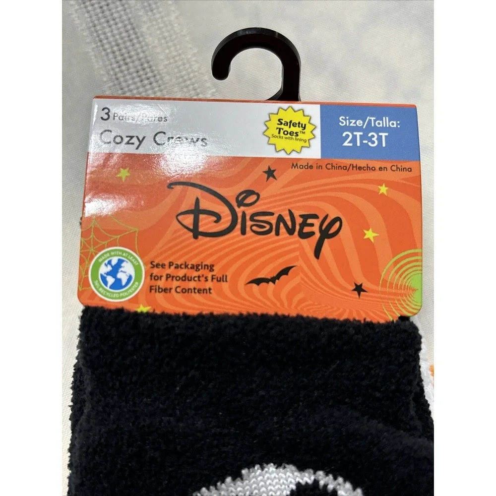 Disney Socks 2T-3T Glow In The Dark Tim Burton The‎ Nightmare Before Christmas